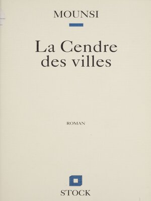 cover image of La Cendre des villes